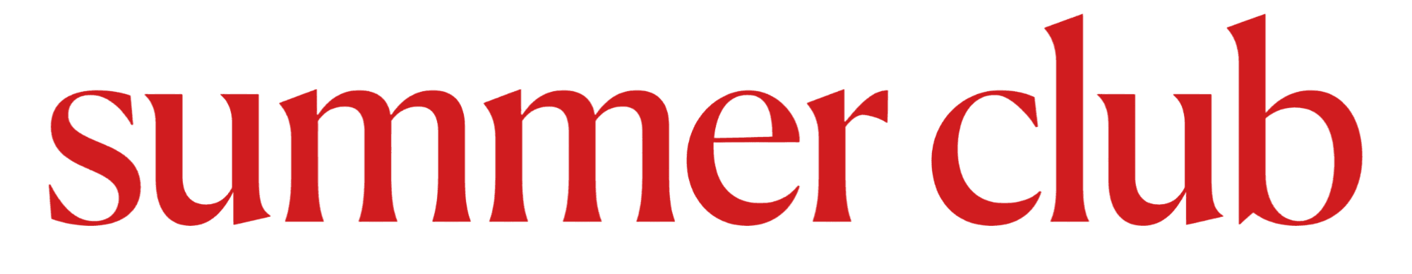 Summer Club wordmark — front of cap embroidery reference
