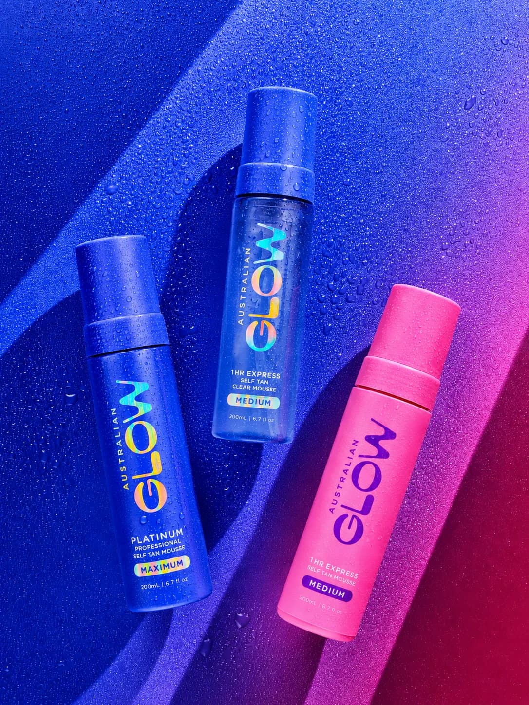Face Tan Drops with the Express range on a sunrise gradient