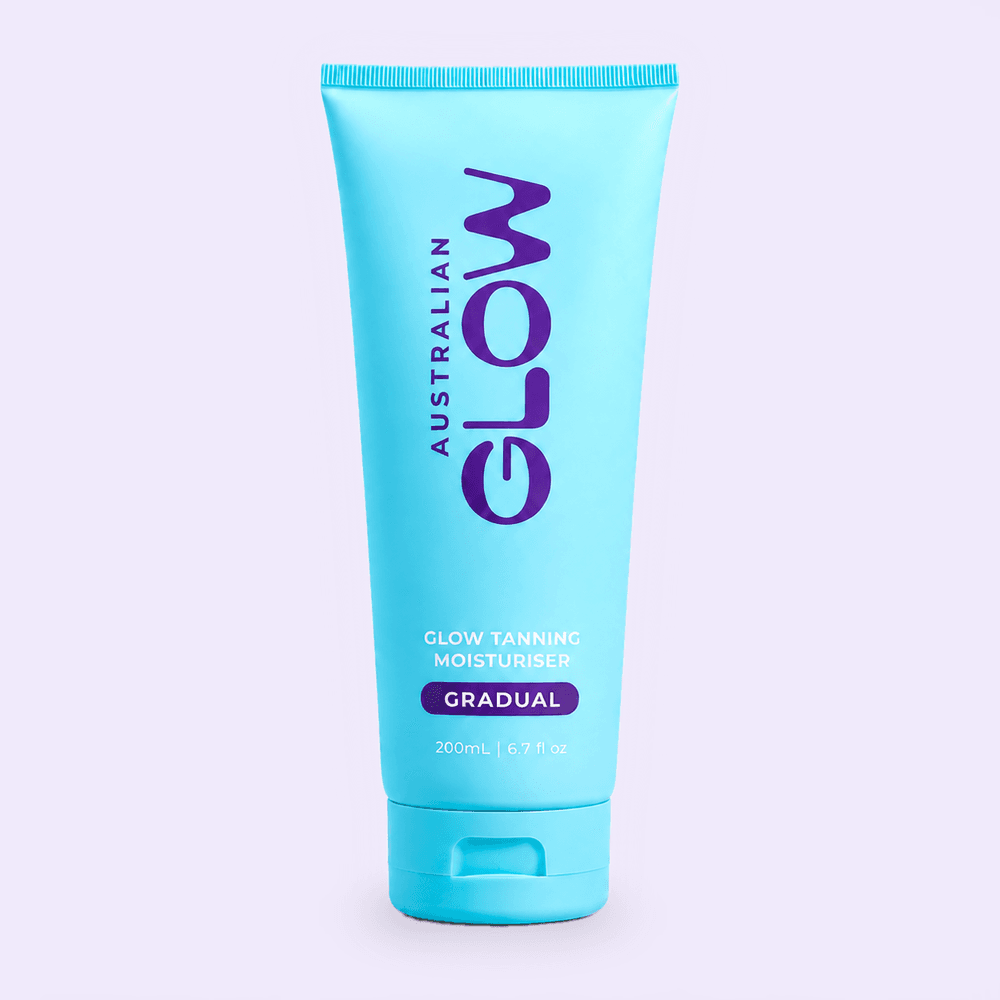 Australian Glow Gradual Glow Tanning Moisturiser 200mL tube — studio shot