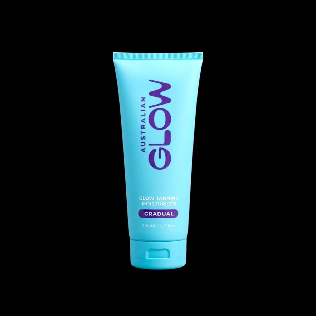 Gradual Tanning Moisturiser turquoise tube on mint glow